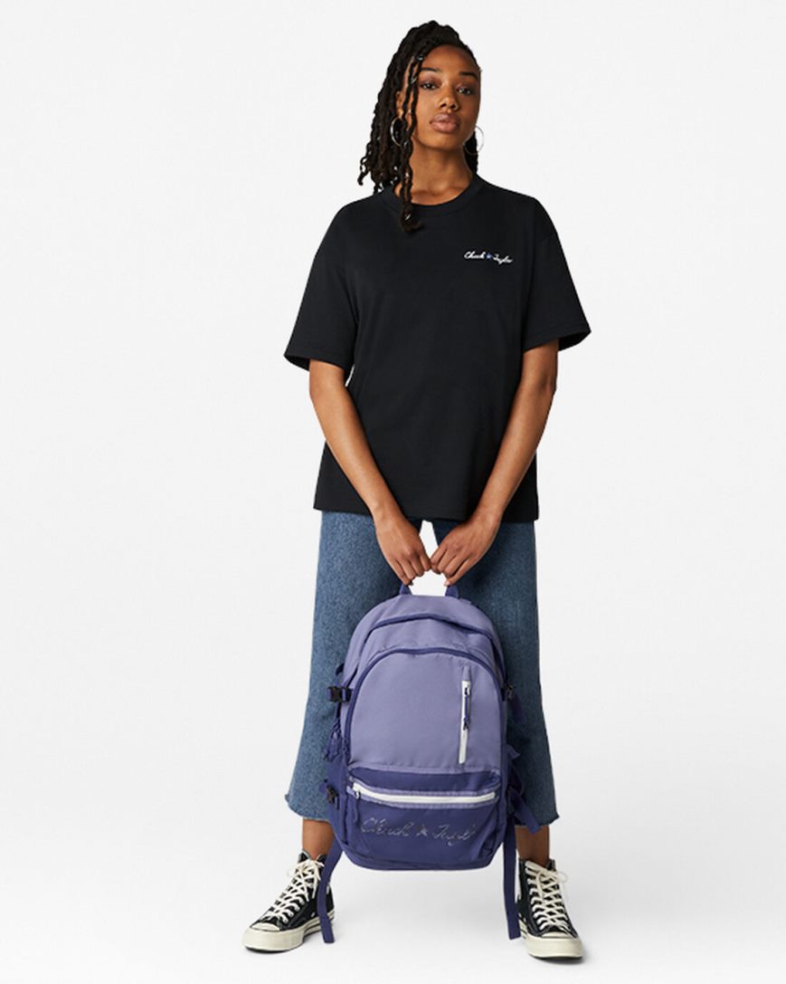 Rucsac Dama Converse Drept Edge Violet | RO JINL0284